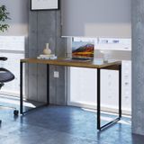 Mesa Para Escritório Office Estilo Industrial 120cm Kuadra Compace Lâmina Mel