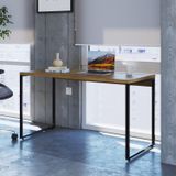 Mesa Para Escritório Office Estilo Industrial 135cm Kuadra Compace Lâmina Mel