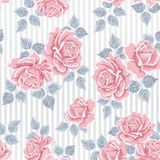 Papel De Parede Floral Listrado 10mx57cm Frosas90g