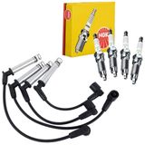 Kit Vela E Cabo Vela Ignição Gm Onix Prisma 1.4 8v Ngk