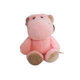 Chaveiro De Pelúcia Hipopótamo Rosa 10Cm Manuque