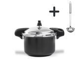 Panela De Pressão Brinox Pressure Indução Antiad. 5,4l Preta