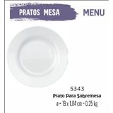 Jogo De Prato Menu 06 Pratos Sobremesa - Lanche - Branco