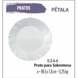 Jogo De Prato Pétala 04 Pratos Sobremesa - Lanche -19cm Br