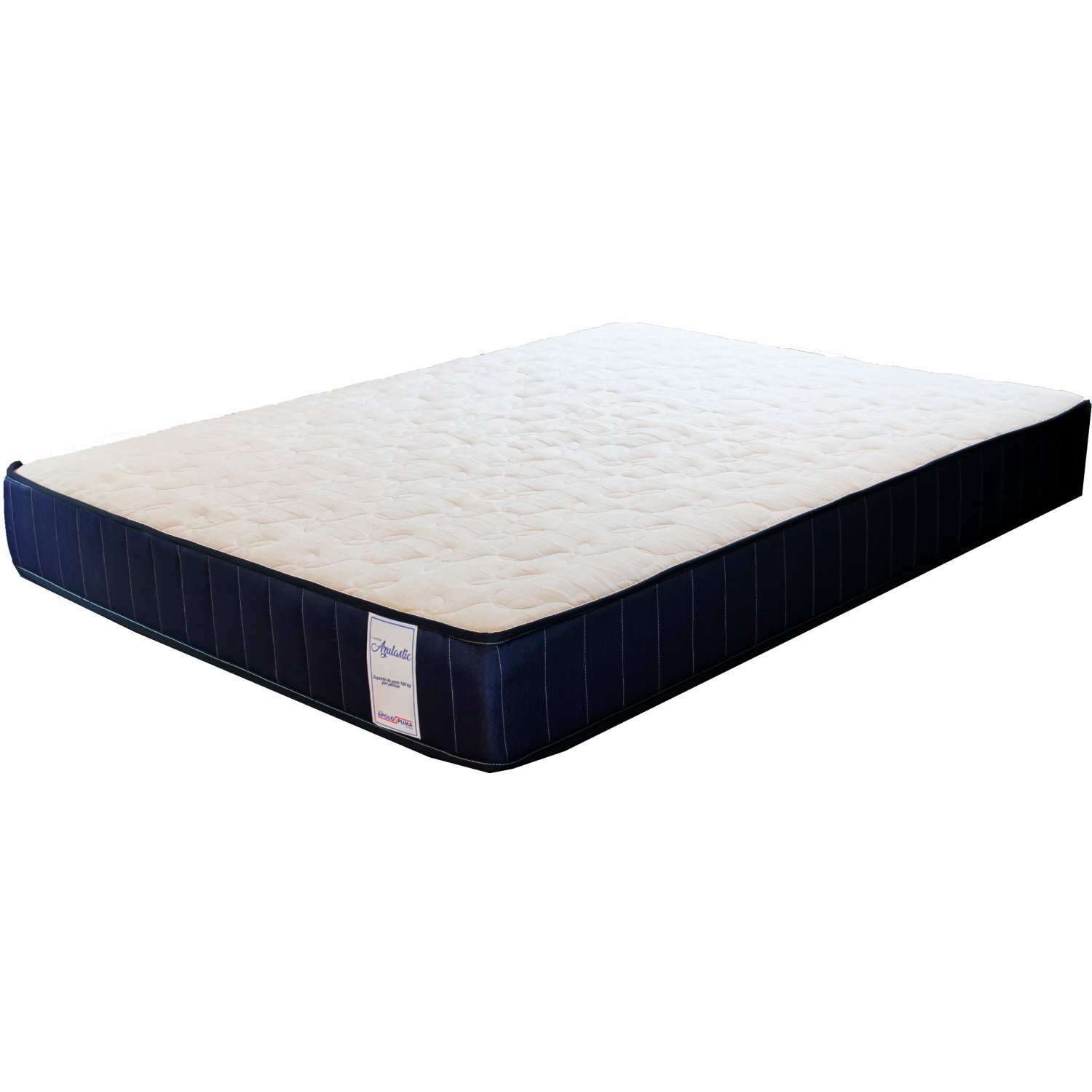 Colchão Casal Apolospuma Azullastic Molas Superlastic 25x138x188cm Azul/branco