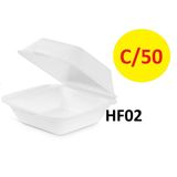 50 Un Hamburgueira Isopor Hf2 Para Lanches Fritas Salada