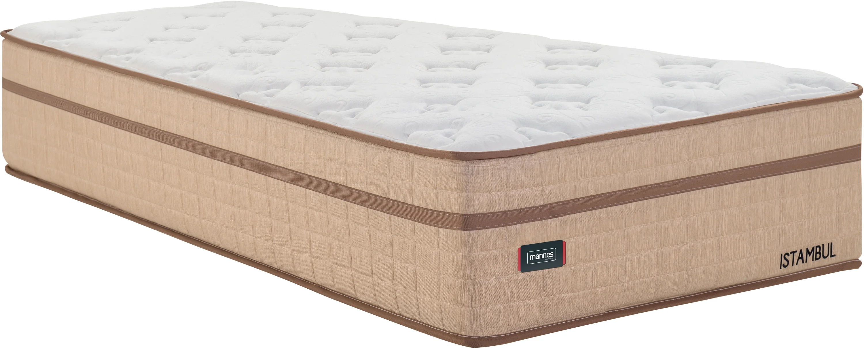 Colchão Viúvo(a) Molas Superlastic 96x203x36cm Istambul Mannes Branco/Bege