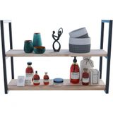 Kit 2 Prateleiras Suspensas Industrial 100x20cm Para Home