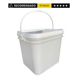 Balde De Plastico Pequeno 3.6l Retang Com Tampa25un