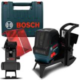 Nível Laser De 2 Linhas 15 Metros Vermelho Gcl 2-15 Profissional Com Gancho E Maleta - Bosch-0601066e02