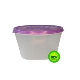 Pote Plástico Free Bpa Multi Uso Vasilha 5,5l Tampa Roxa