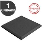 Espuma Acústica Lisa 1un 50x50cm Peça Com Chanfrons Laterais