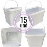 Balde Retangular 3.6l Para Produto De Limpeza - 15 Pcs