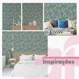 Papel De Parede Floral Jardim Verde 3d Auto Colante 3m