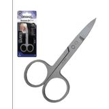 Tesoura Curva 3 1/2 Safira Em Aço Inox 8,8cm