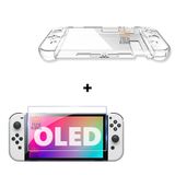 Case Capinha Silicone Tpu Para Nintendo Switch Oled + Vidro