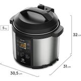 Panela Pressão Elétrica Electrolux Pce15 Inox 3l 9 Travas