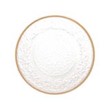 Prato Sobremesa Lyor Petra De Cristal Com Fio De Ouro 20cm