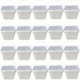 Balde Retang 3.6l Tampa Lacre P Arroz Branco-20pç