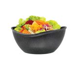 Saladeira Bowl Oval Design Preta Tigela Para Salada Pipoca