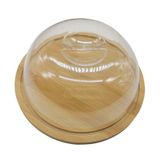 Queijeira Tampa Acrílica Bambu Class Home