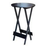 Mesa De Madeira Bistrô Dobravel Preto - Preto