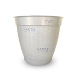 Vaso Rattan Redodndo Plástico Para Flores Jardim 14,5 L