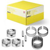Kit Pistão Anel 0.50 Logan Sandero 1.0 12v Flex 3 Cilindros