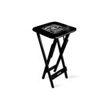 Mesa Bistrô Dobrável Jack Daniel&#39;s Madeira Preta - Cor: Preto