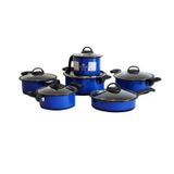 Conjunto Panela 6 Peças Azul Indução Cooktop Gas