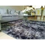 Tapete Felpudo Shaggy Grande Cinza Mesclado  1,50x2,00m