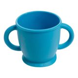 Copo Infantil Em Silicone 280 Ml Azul Moda Do Chef