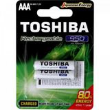 Pilha Recarregável Aaa 1,2v 950mah Toshiba - Com 2 Un