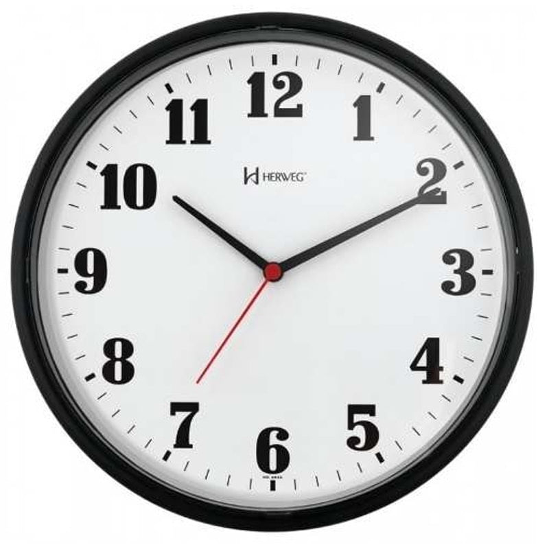 Relógio Parede Herweg 6126 034 Analogico 26cm Preto é boa?