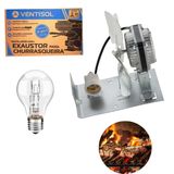 Exaustor Churrasqueira 10cm Com Luz Lâmpada Alta Temperatura
