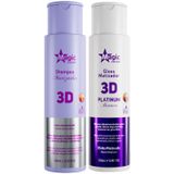 Kit Magic Color Shampoo Matizador + Platinum Branco 500Ml