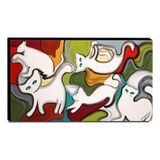 Quadro De Pintura Gatos 70x120cm-1406