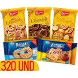 Kit 320 Biscoitos Em Sachê Sabores Sortidos Bauducco Renata