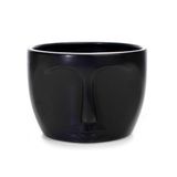 Vaso Rosto Em Ceramica Preto 15,5x11cm