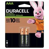 Pilha Recarregável Aaa 900-mah Cartela Com 2 Pilhas Duracell