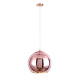 Luminária Pendente 25Cm Globo Bola Dixon Espelhada Rose Gold