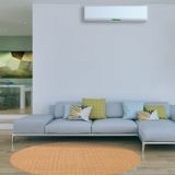 Tapete Sisal Cb Redondo Liso 150cm Apaeb Mel Claro