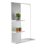 Armário Para Banheiro Com Espelho Liege B Branco 68cm
