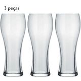 Jogo De Copos Em Vidro 3 Peças Joinville 680ml Transparente