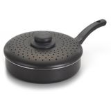 Frigideira 22cm Com Tampa Para Fritura Aluminio Nacional