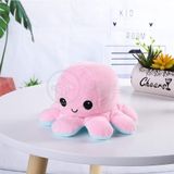 Polvo Reversível De Pelúcia Feliz E Bravo Rosa E Azul