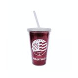 Copo Plástico Com Canudo 500Ml - Náutico