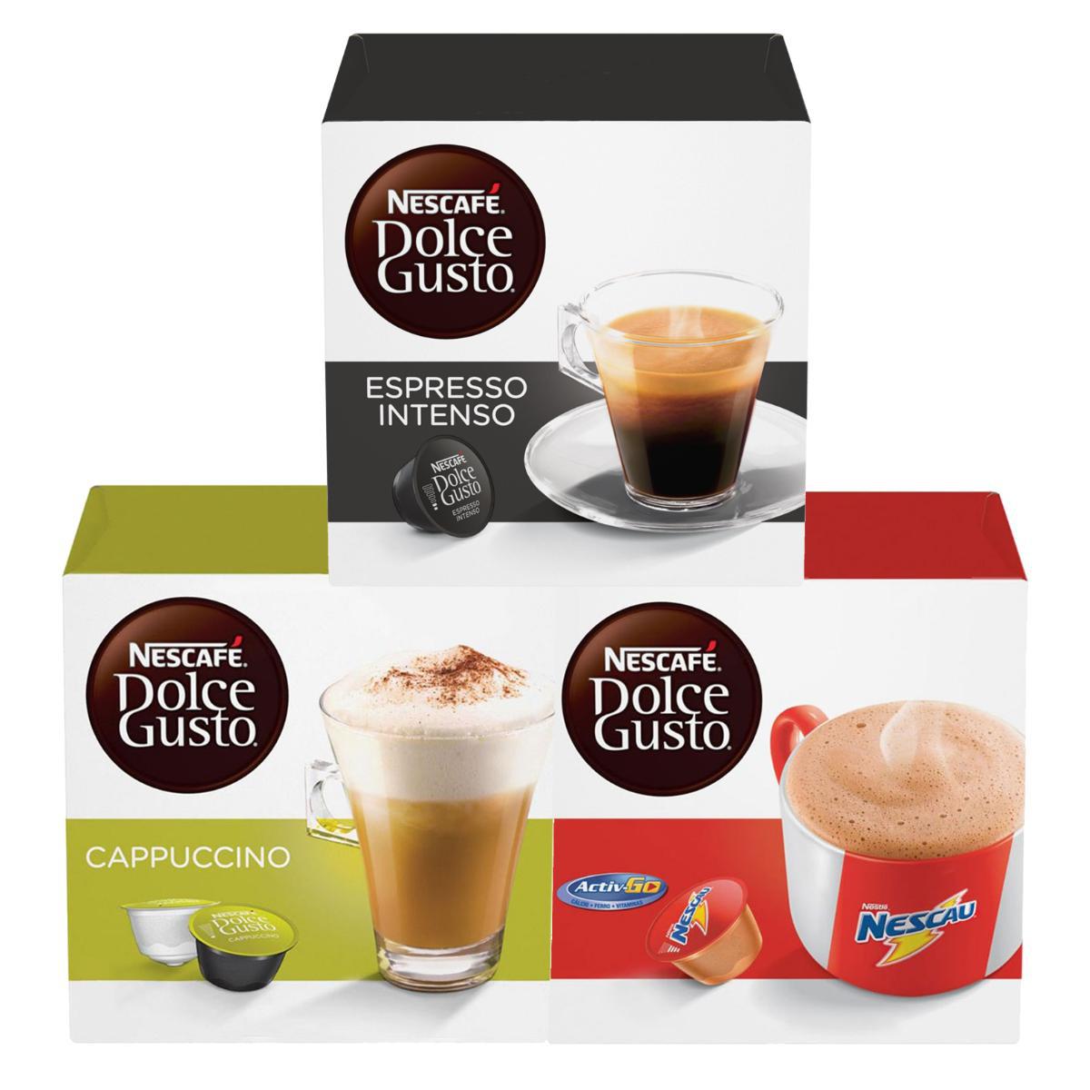 Dolce Gusto, 30 Capsulas, Capsula Cafe, Nescau E Cappuccino