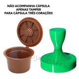 Tamper Socador Cápsula Três Corações Reutilizável Café Verde