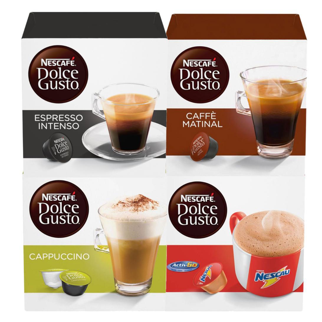 Dolce Gusto, 40 Capsulas, Capsula Cafe, Nescau, Cappuccino